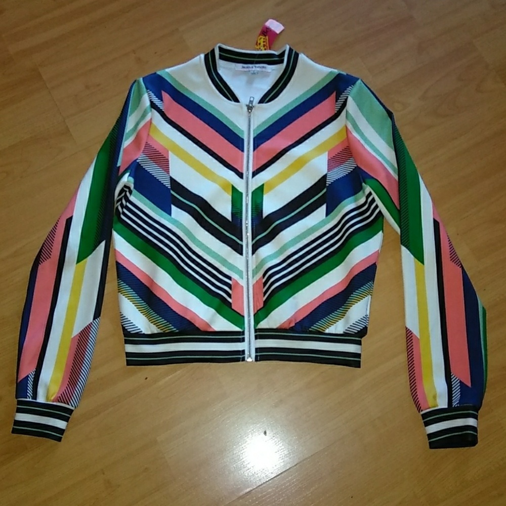 geometric multicolored patterns Jacket sz S
